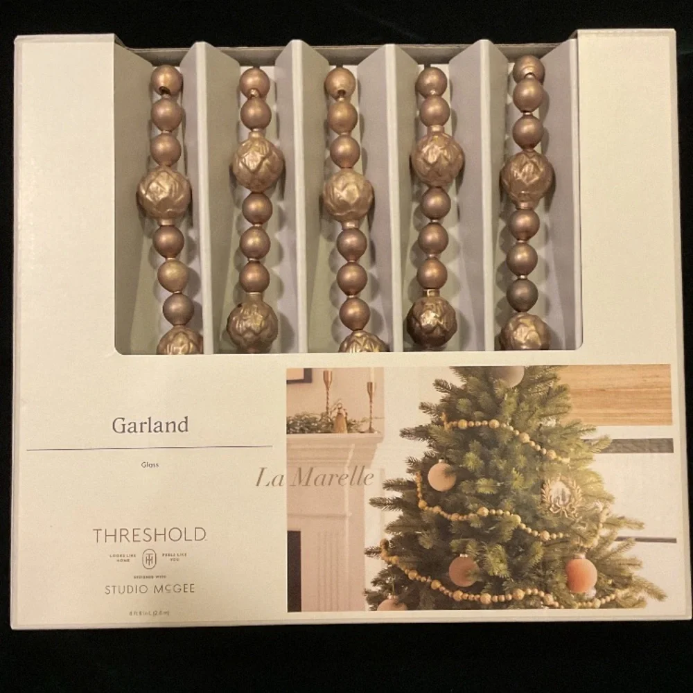Gold Bead Christmas Garland - Threshold™ designed with Studio McGee